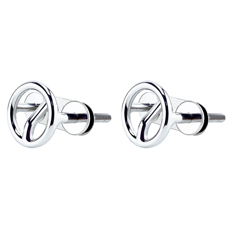2Pcs 316 Stainless Steel Boat Water Ski Tow Hook Eye Transom Mount Boat Marine Yacht Water Sports Accessories