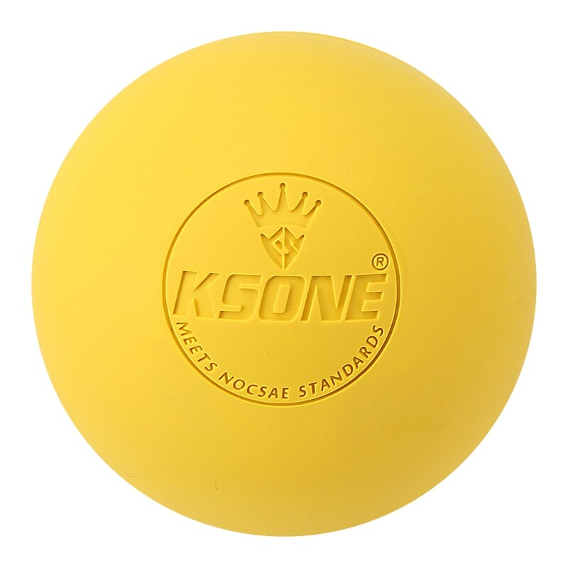 KSONE-Bola de masaje de Lacrosse, Bola de Fascia de 6,3 cm para Yoga, relajación muscular, alivio del dolor, Bola de fisioterapia portátil: Yellow