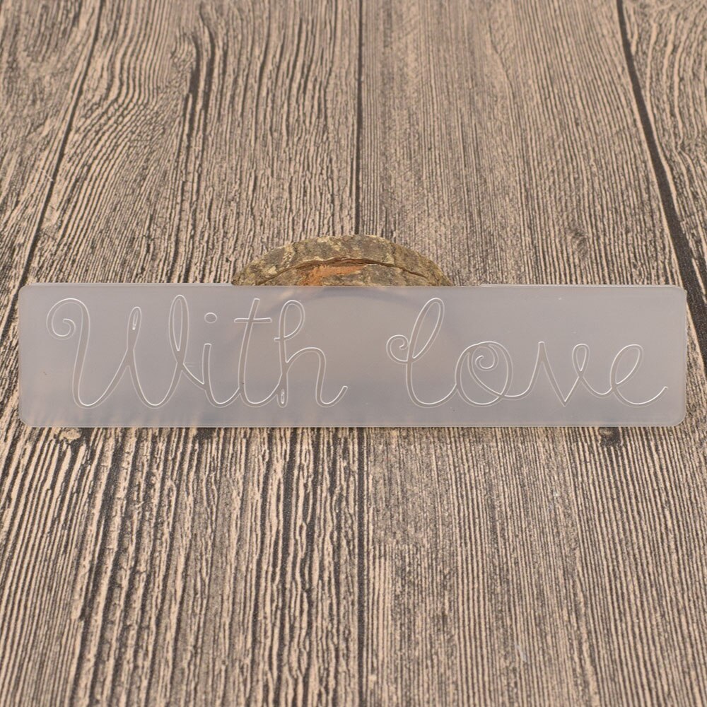 Lace Flowers Plastic Embossing Folder Stencil Template For Scrapbooking Album Paper Birthday Card Decoration Diy Embossing Craft: with love