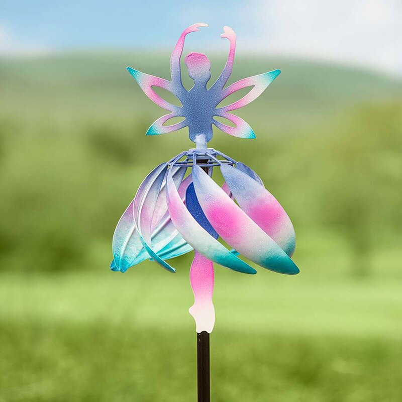 Gebühr Ballerina Wind Spinner Farbwechsel Ballett Spinnen Mädchen Windspiele Rotierenden Deck für Garten Hinterhof Dekorative Glockenspiel