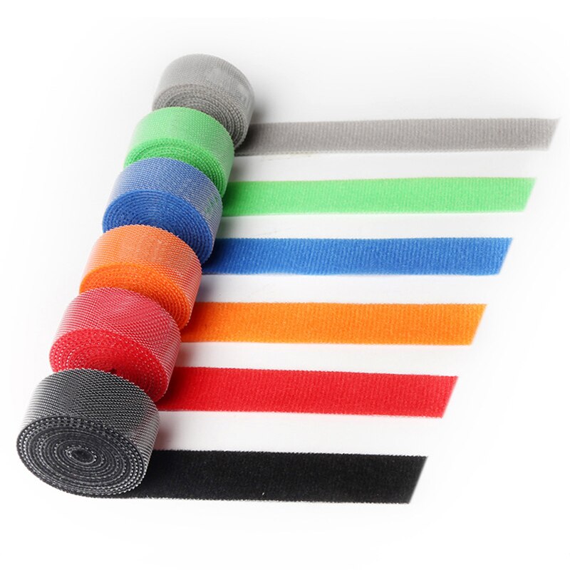 Organizing Tape 6 Roll Reusable Cable Straps Cable Ties Nylon Fastening Tape Wire Organizer Cords Cable Management Organizer