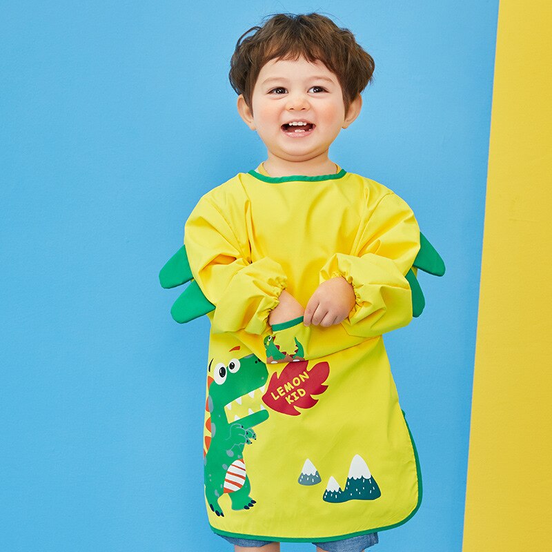Baberos adorables para bebé, delantal impermeable de manga larga, bata babero de alimentación para niños, ropa de eructo, ropa suave para comer, Baberos Bavoir