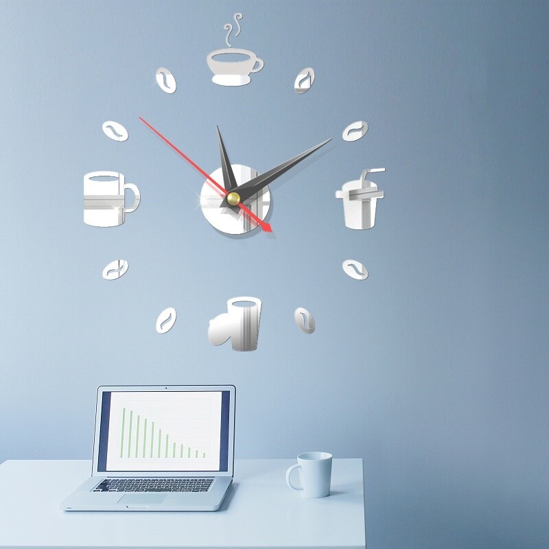 Wall Clock Modern Watch Large Quartz Wall Clocks 3D Diy Acrylic Mirror Mechanism Stickers Home Living Room Decoration