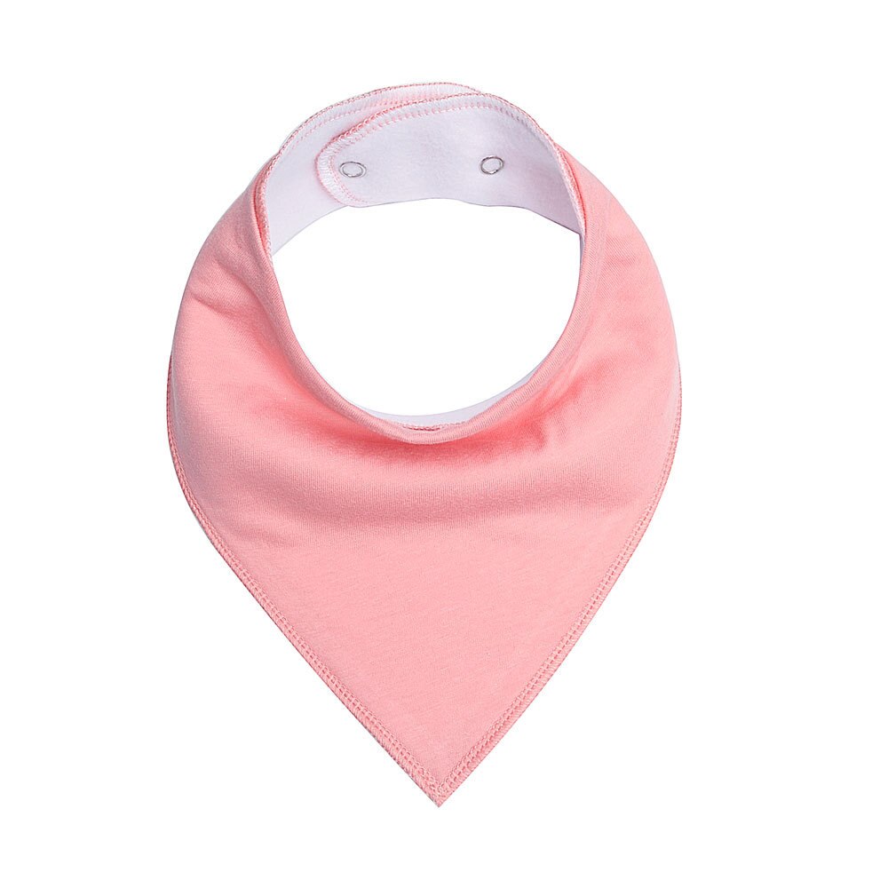 1 Pc Katoen Slabbers Burp Doeken Solid Baby Babador Bandana Bib Sjaal Met Verstelbare Snaps Baby Accessoires: Pink