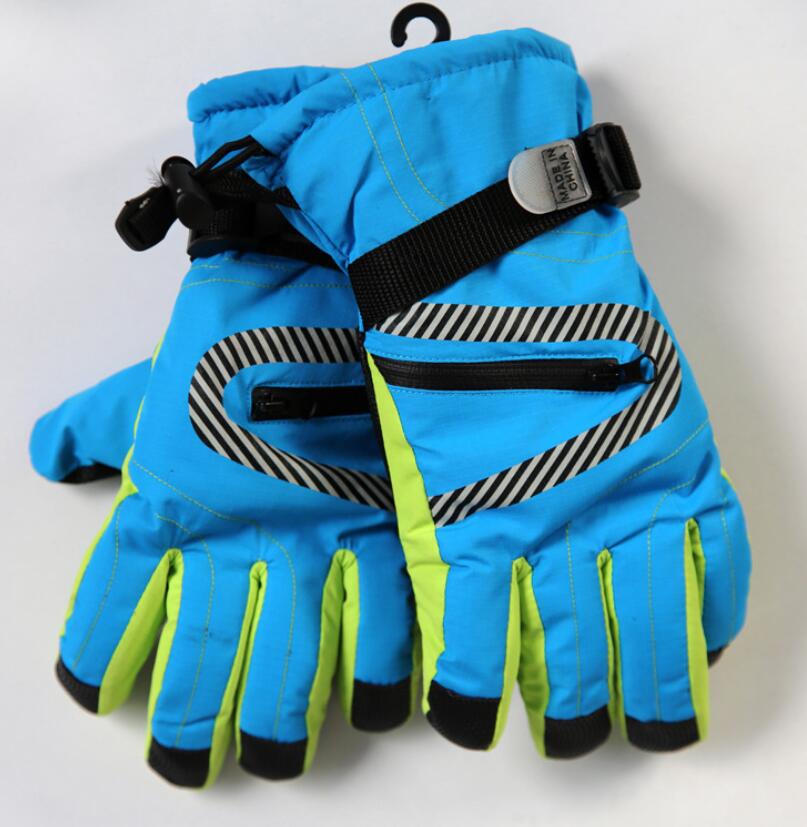 Guantes deportivos de invierno para niños, guantes para bebés, guantes para niños, guantes para esquiar al aire libre para niñas, 5-12 T, guantes resistentes al viento impermeables para niños: Azul / 13-18 meses