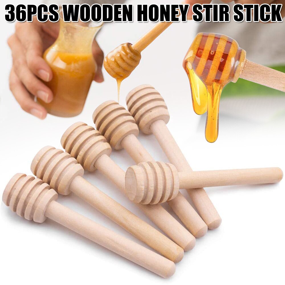 Honing Stick Mini Houten Honing Dipper Sticks Honing Stirrer Honing Wand Voor Honing Doseer Honing Bruiloft Gunsten Bjstor