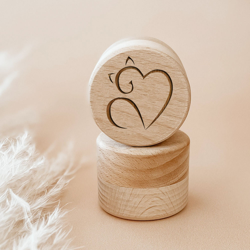 Gepersonaliseerde Gegraveerde Houten Tand Opbergdoos Custom Naam Gedenkteken Doos Huisdier Hond Kat Bont Keepsake Box Verlies Van Huisdier Gedenkteken: Bordeaux