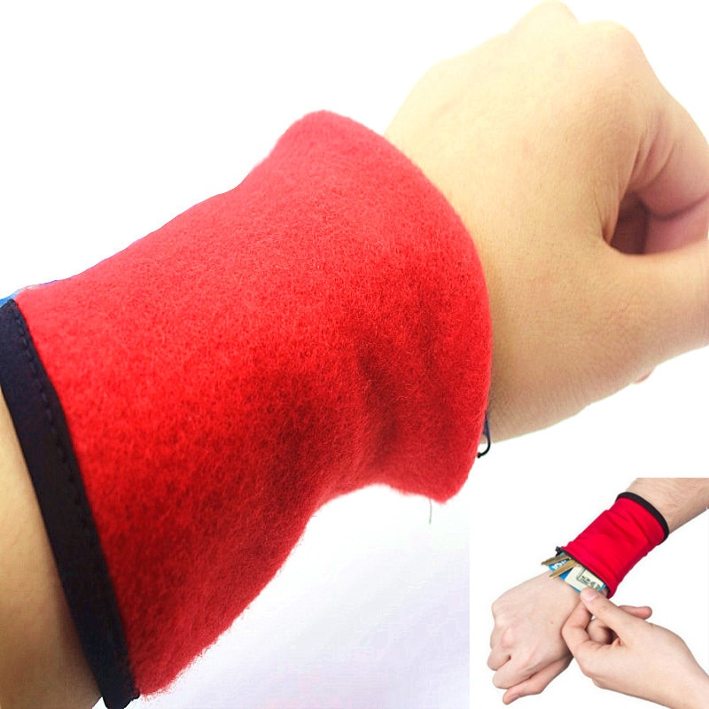 Zipper Wrist Wallet Pouch Running Sports Arm Band Bag for MP3 Key Card Storage Bag Case Badminton Basketball Wristband Sweatband