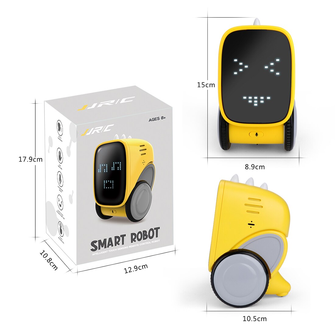 CHRISTMAST ! Follow us Smart Interactive Robot Gesture Voice Controlled Touch Sensor Voice Recording Robot Toy - Yellow