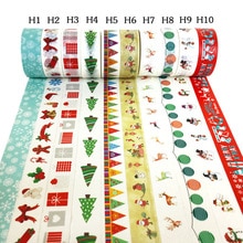 10 Rolls Leuke Washi Tape Set Kerst Masking Tape Voor Wrapping Scrapbooking Planner Japanse Papier Tape School Supply