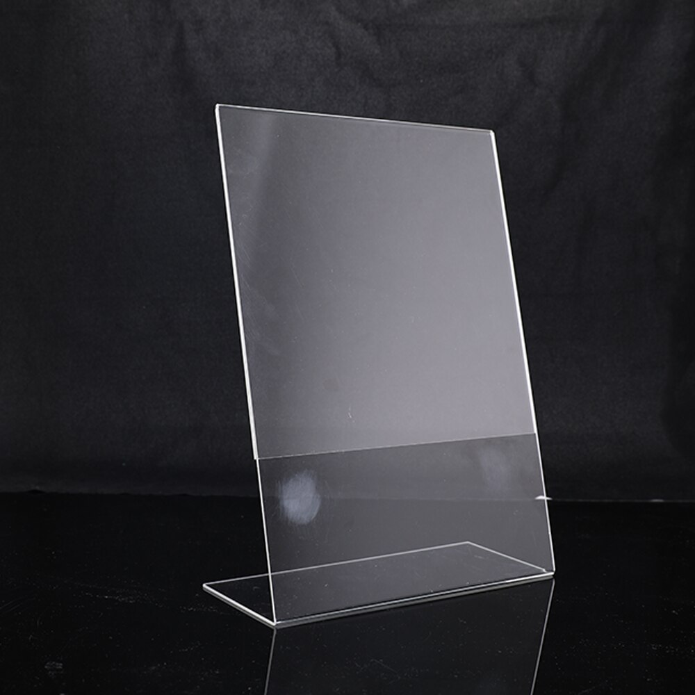 2pcs A4 Transparent Acrylic Display Menu Desktop Counter Poster Holder Sign Display Stand Small Sign Price Card Poster Holder