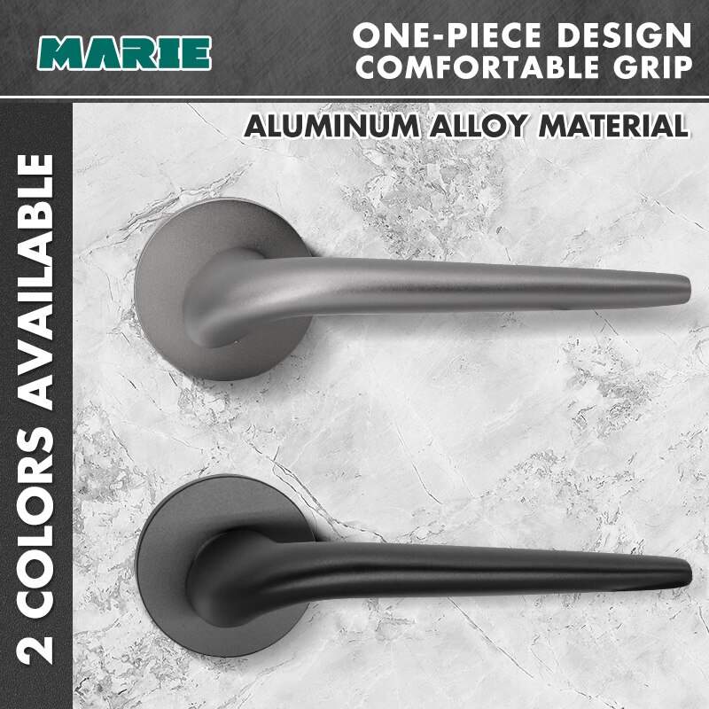 Marie  lh3019 moderne aluminium deurkruk voor binnendeuren, duurzame grendel met magneetslot, deurbeslag voor slaapkamer