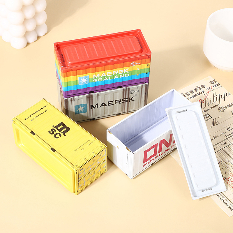 Kreative Retro Industrie Stil Container Mini Kleine Container Modell Ornament Desktop Miniatur Lagerung Box Büro Organizer