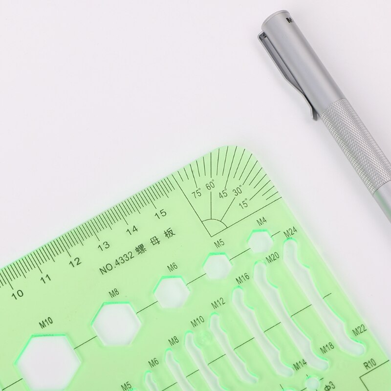 Stationery Drafting Drawing Measuring Tool Geometric Combine Template Ruler Pro Q6PA