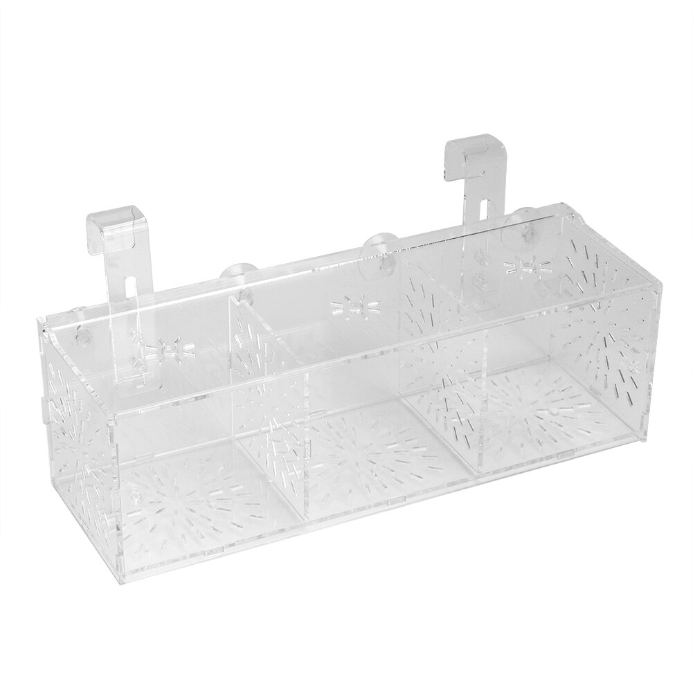 Caixa de isolamento transparente acrílica para tanques de peixes aquário peixe fritar incubação reprodução única e grade dupla: 30CM 10CM 10CM