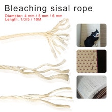 1M 3M 5M 10M Sisal Rope for Cats Scratching Toys Cat Sharpen Claw Making Desk Legs Binding Rope Cat Climbing Frame