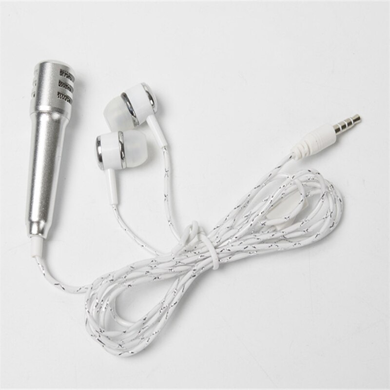 Mini K Song Recording Mic Microphone with Earphones for Phone Computer GDeals