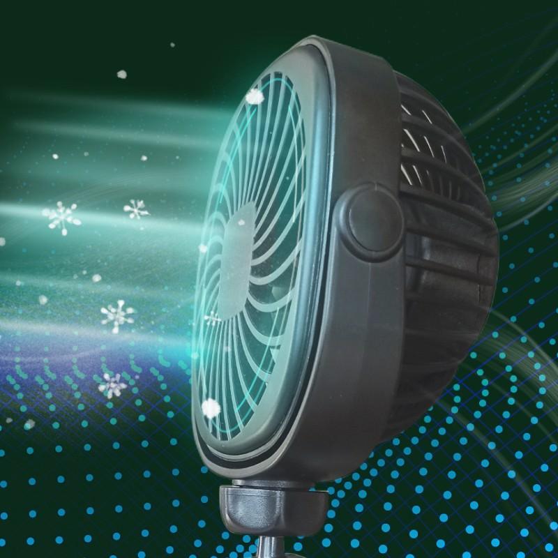 Auto Koelsysteem Usb Fan Mini 360 Graden Rotatie Met Night Led Light Auto Krachtige Wind Mute Gemonteerd Koelventilator