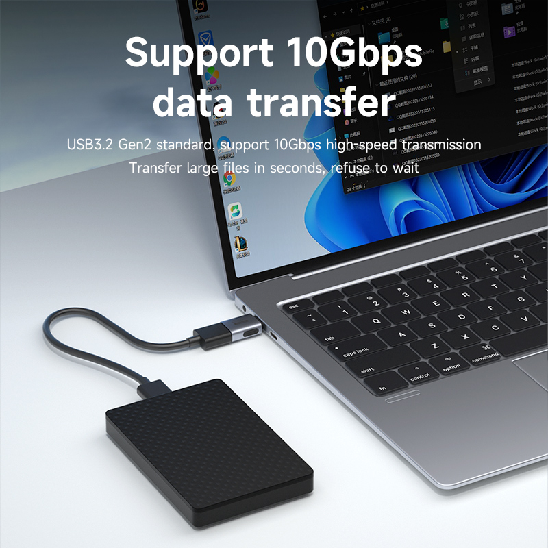 Hagibis USB to Type C OTG Adapter 10Gbps High-Speed Data Transfer USB C Male to A Female For Macbook Pro iPhone 16 iPad Tablet