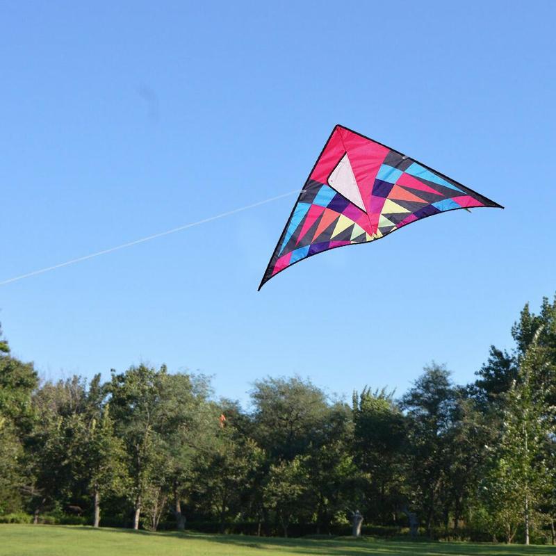 Drie Kleur Rainbow Kite Nylon Ripstop Vliegende Speelgoed Kite Met Controle Bar En Lijn Draak Kite Windzak Parafoil Kite Goede vliegende