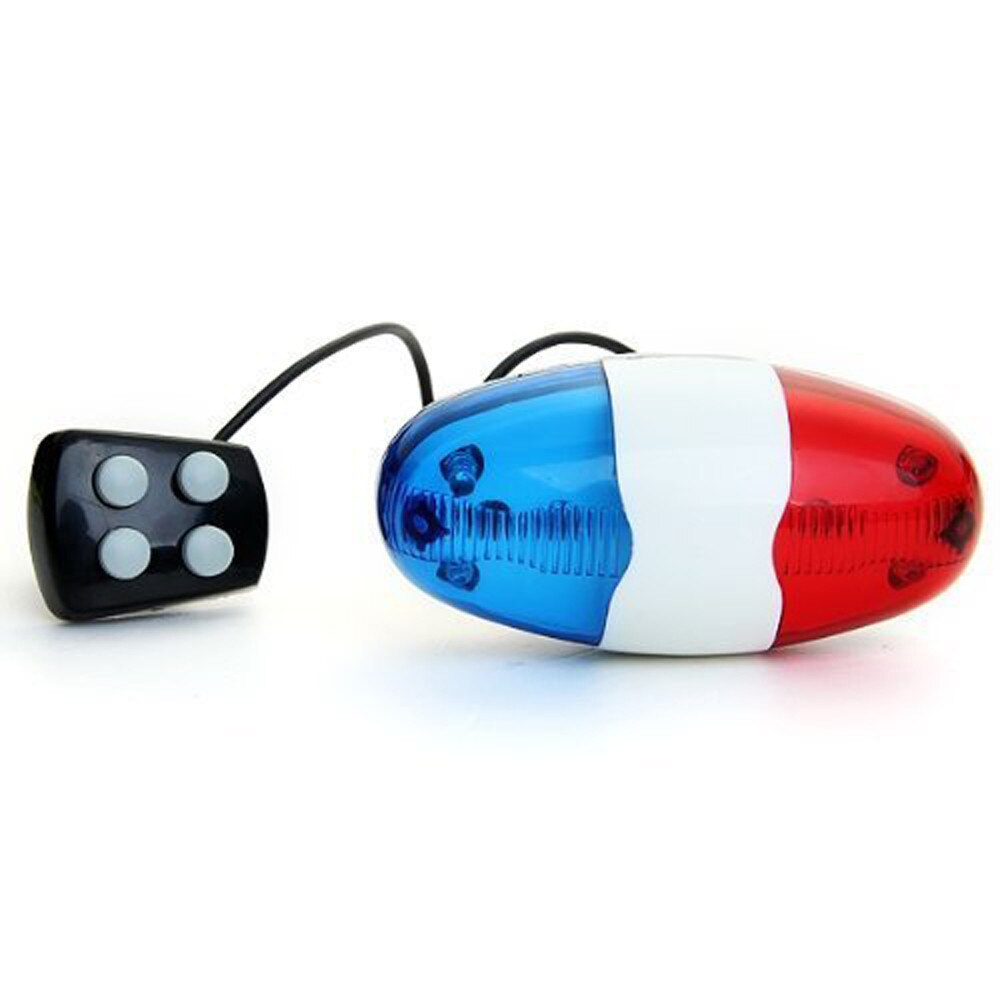 Bike Light 6 Led 4 Sounds Horn Bell Ring Car Light Trompet Voor Fiets Fiets Licht Koplamp Achterlicht Set #40