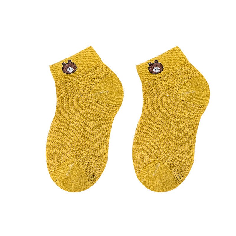 Calcetines de algodón para niños y niñas, medias finas y transpirables de malla, de verano, a rayas de puntos, de 1 a 12 años, 5 par/lote