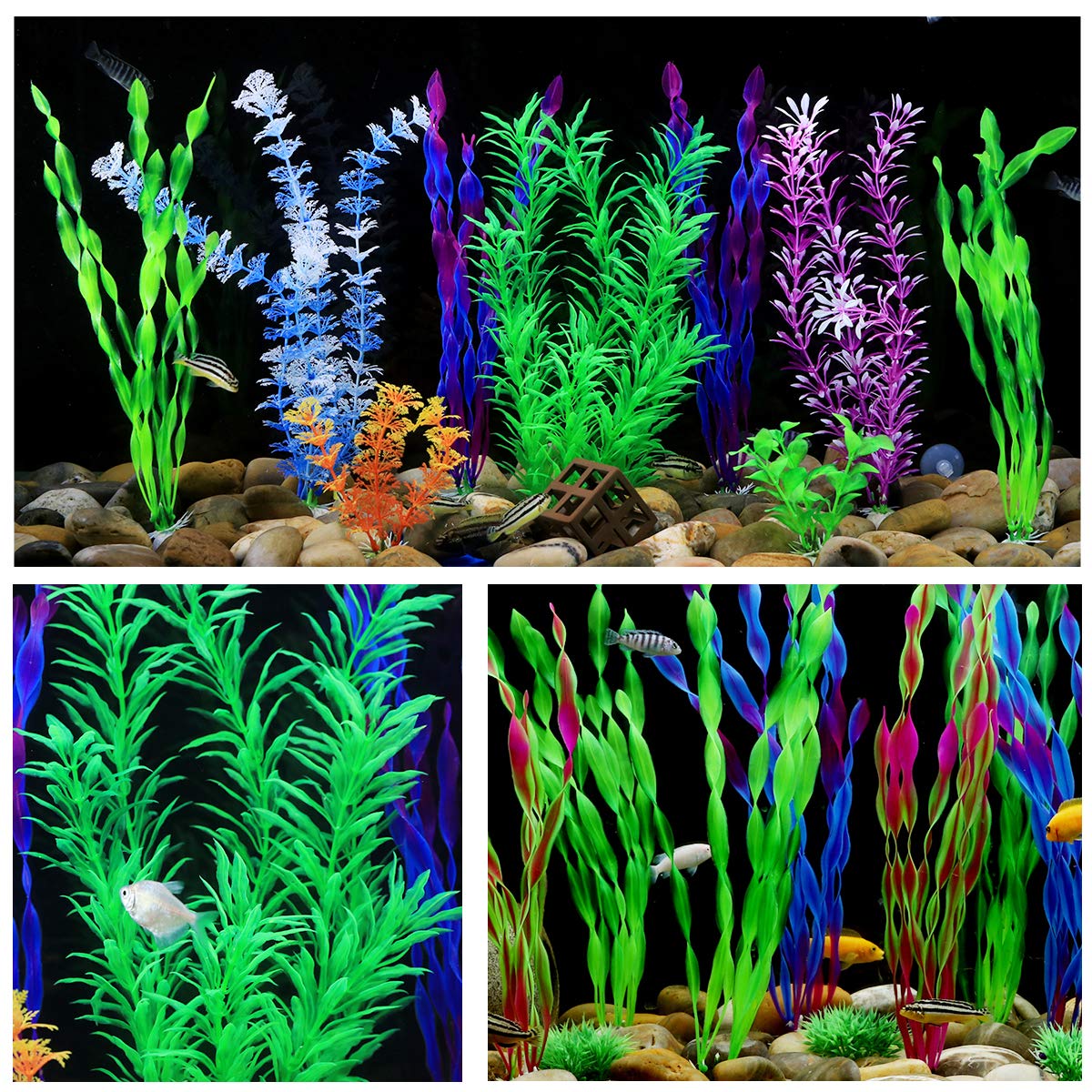 9 Pack Grote Aquarium Planten Kunstmatige Waterplanten Simuleren Planten En Aquarium Decoraties Aquarium Accessoires