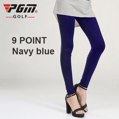PGM Golf Frauen Elastische Leggings Strumpf Sonnencreme Eis Seide Panty-Schlauch Golf Hosen Ich bin Freien Anti-Uv Dünne Glatte Lange Bein socken: 9 Punkt Marine Blau / M(Pro 40-60kg)