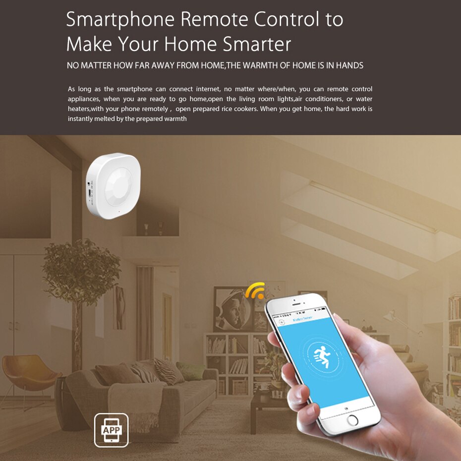 AVATTO WiFi inteligente Sensor de movimiento PIR infrarrojos pasivos Detector de alarma antirrobo de seguridad Sensor de vida inteligente aplicación de Control inteligente de casa
