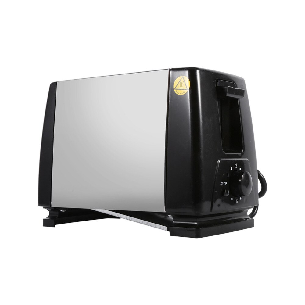 1 pc frukost brödrost 2- skivor brödrost rostfritt stål maskin 750w elektrisk brödrost för frukost bröd bakning
