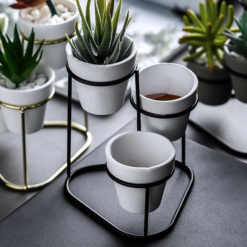 Styl skandynawski dom mini wysokiej jakości kwiaty garnki prosty ogród kryty nowoczesny regał wystawowy roślin