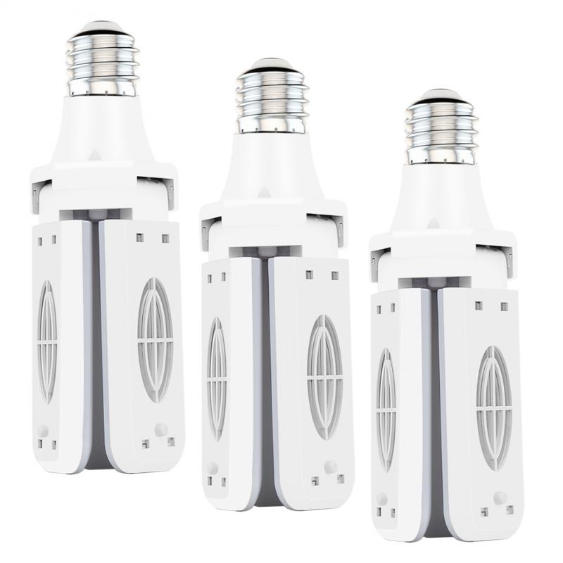 Trefoil Led Garage Lights IP65 Waterproof Versatile Energy Saving Lamp Super Bright Shop Ceiling Bulb 42LED Industrial Lighting: 3 pcs cold white