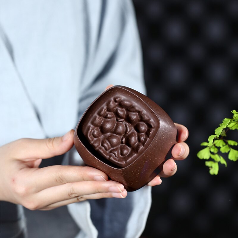 Niet Als Goed Vreugde Pot 】 Koubei Taihu Yixing Paars Zand Cup Door Hand Paarse Klei Party Modellering Grote Kom 150 Cc