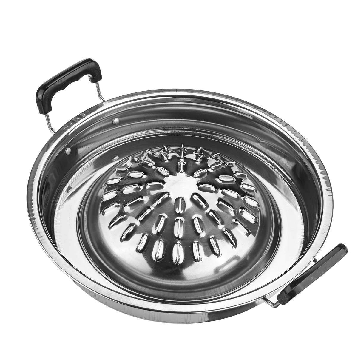 Thaise Stijl Bbq Grill Pan Aluminium Barbecue Kookplaat Plaat Barbecue Pan Mand Stoomboot Kookgerei Keuken Koken Gereedschap Bakvormen