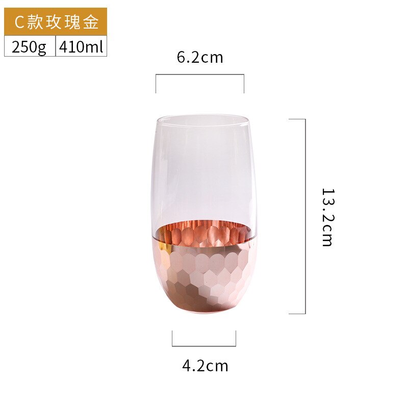 Plated Gouden Rode Wijn Glas Cocktail Glas Gouden Base Wijnglas Bar Club Wijn Set: Army Green