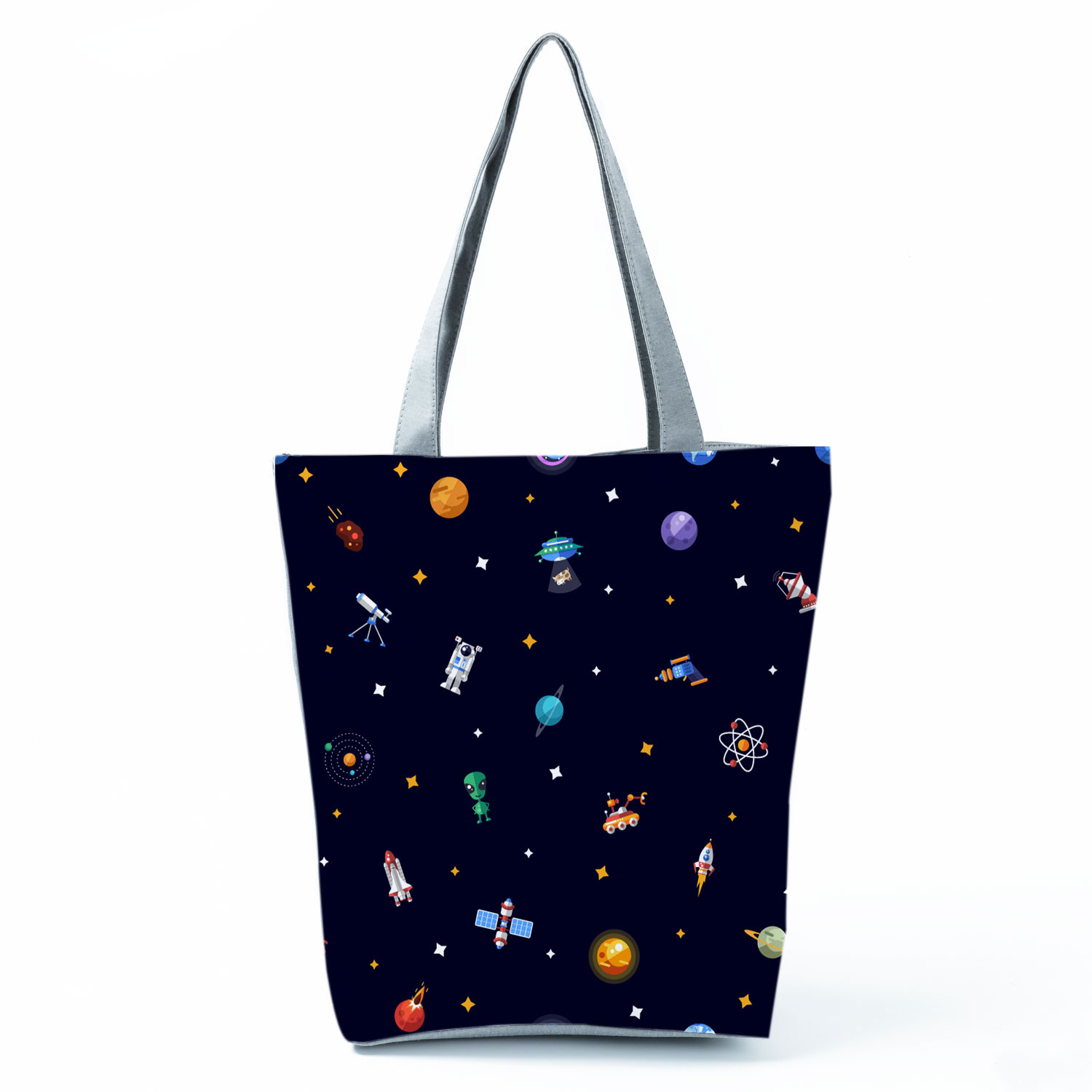 Bloemen Daisy Gedrukt Handtassen Eco Herbruikbare Shopping Bag Tote Hoge Capaciteit Vrouwen Schoudertas Oranje Reizen Strand Opbergtas: hl0550 Handbag