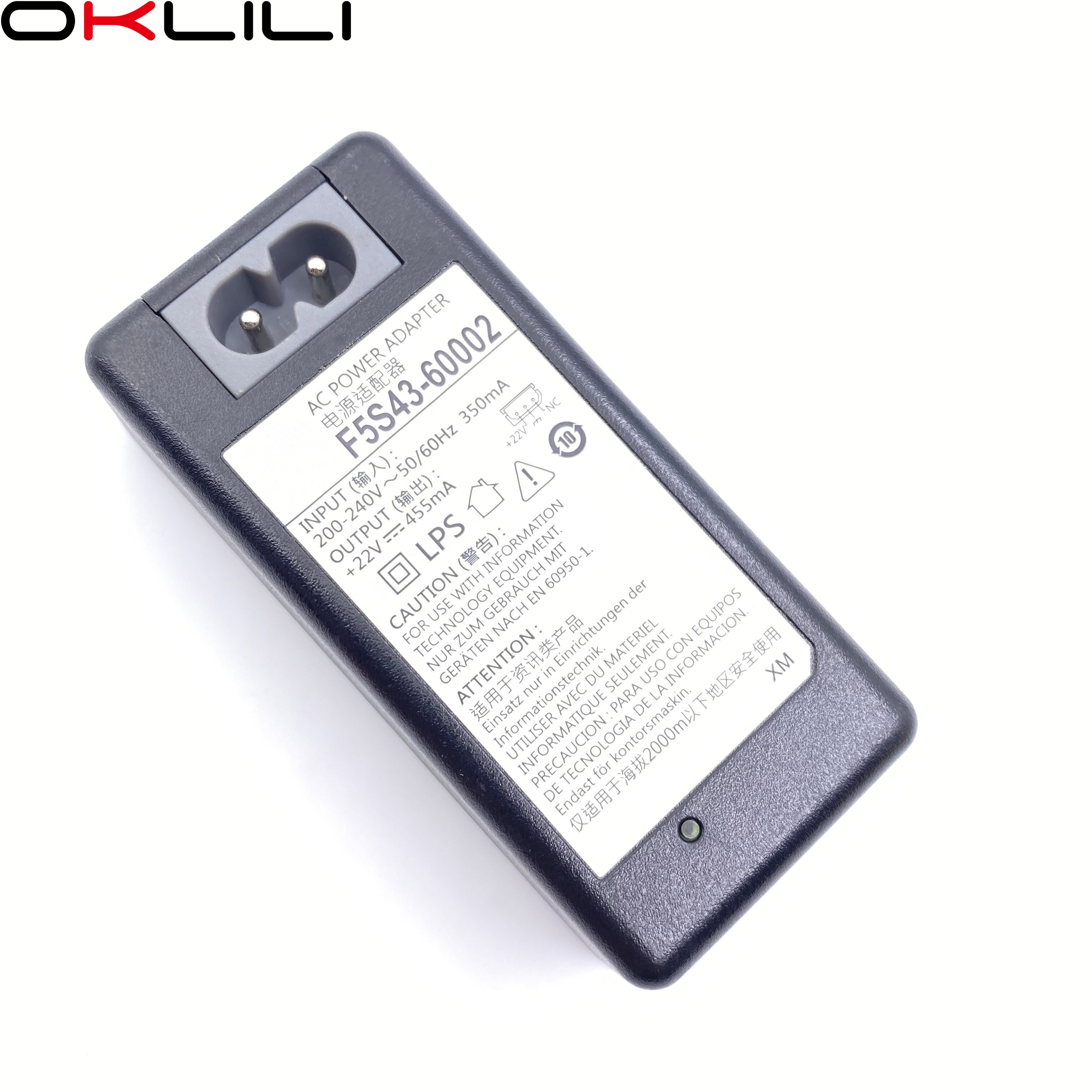 F5S43-60001 Zasilacz sieciowy +22V 455mA do HP 1110 1112 1115 3830 3832 3833 2130 2600 3630 3635 3700 3830 3755
