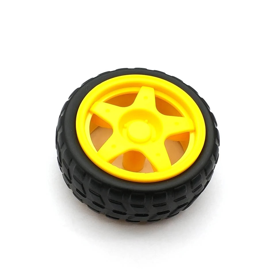 4 pièces TT moteur roue cc engrenage moteur pneu pneu pour Arduino intelligent Robot voiture roues télécommande châssis accessoires roues