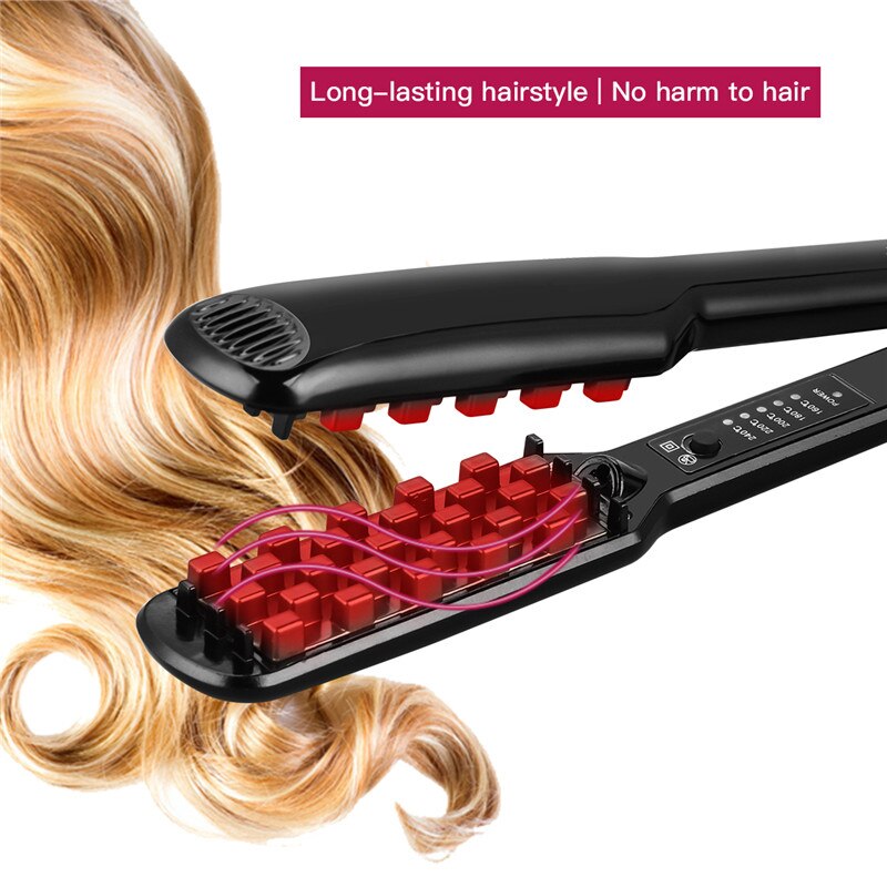 Professionele Pluizige Maïs Perm Volumizing Hair Iron Stijltang Kam Verhogen Haar Volume Pluizige Stijltang Strijkijzers