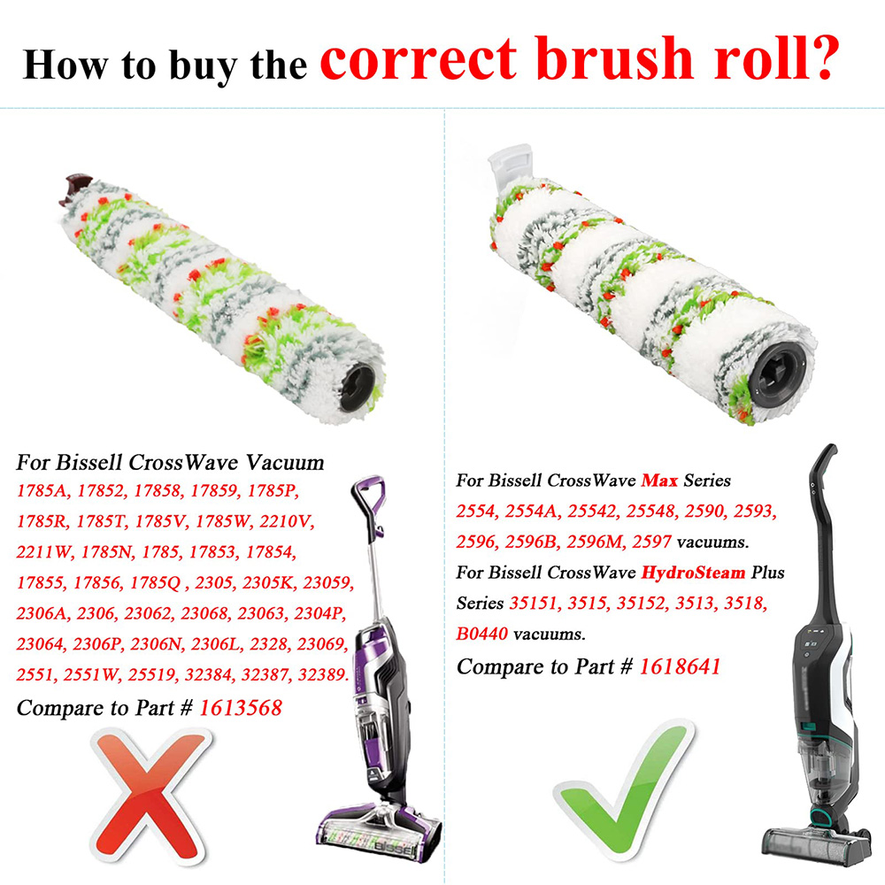 For Bissell Crosswave Hydrosteam 3528N 35151 3515 35152 3513 3518 B0440 Accessories Spare Parts Replacements Roller Brush Filter