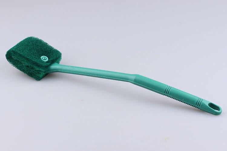 Aquarium Schoonmaken Tool Plastic Aquarium Reinigingsborstel Groen En Blauw Dubbelzijdig Spons Fabriek Schoonmaken Tool: Green