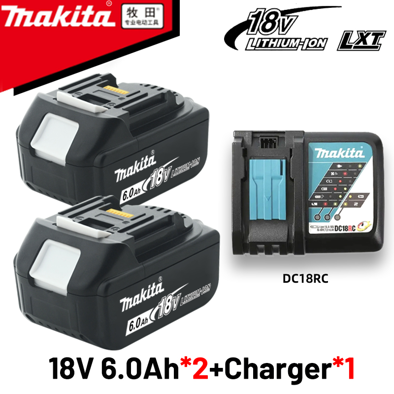 Original 18V Makita Lithium Battery 5AH 6AH 9AH BL1860B BL1850B bl1840 battery 100% BL1860 BL1815 18V Makita Charger