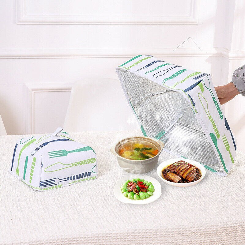 Foldable Food Cover BBQ Insulated Heat Preservation Resist Cold Dust Kitchen Fresh-keeping Lids