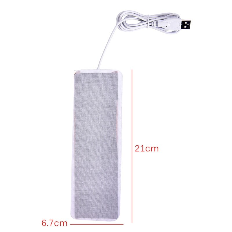 One Or 2pcs 5-7V Carbon Fiber Heating Pad USB Heating Film Electric Infrared Fever Heat Mat Winter Warm Arm Waist Heat Glove: 1pcs 5-6V