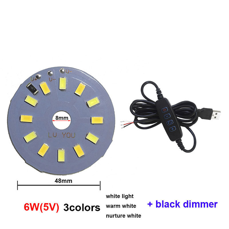 DIY DC 5V LED SMD 5730 Lichtkralen bordchip Dimbaar 10W 30W Oppervlak Nachtlichtbron Tricolor Verstelbare Lamp Wit Warm: Cold White