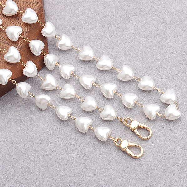 Gufeather m836, acessórios de jóias, corrente de cinta de óculos, 18k banhado a ouro, 0.3 mícrons, feito à mão, pérola plástica, corrente de máscara, 80 cm/pcs: M83602