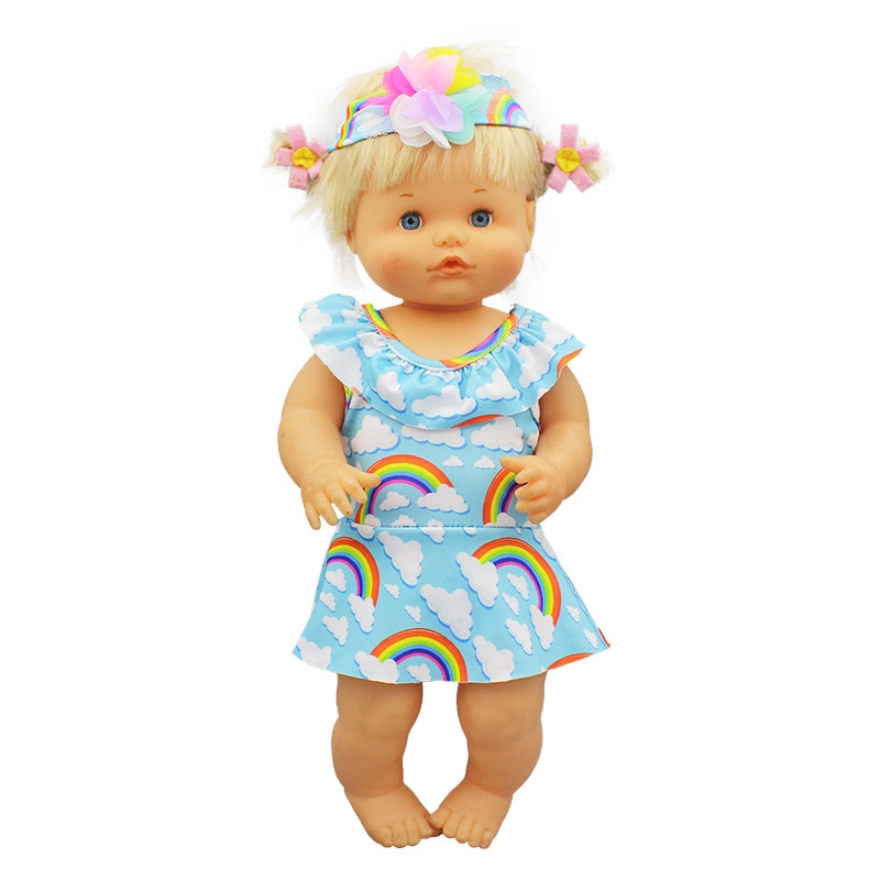 tocado + traje de baño ropa de muñeca ajuste 42cm Nenuco muñeca Nenuco su hermanos accesorios de muñeca