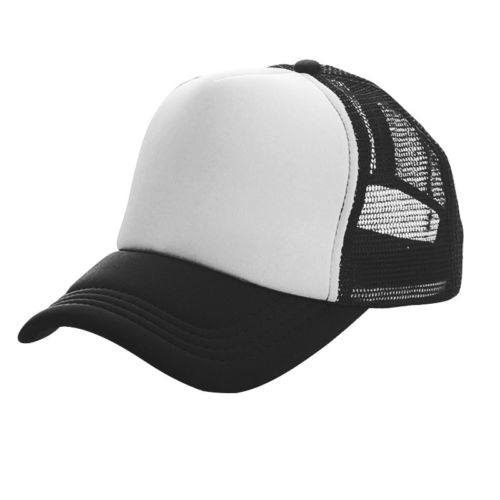 Summer Patchwork Men's Baseball Cap Mesh Caps Women Hat Casual Hip-Hop Baseball Golf Adjustable Women's Cap: black white