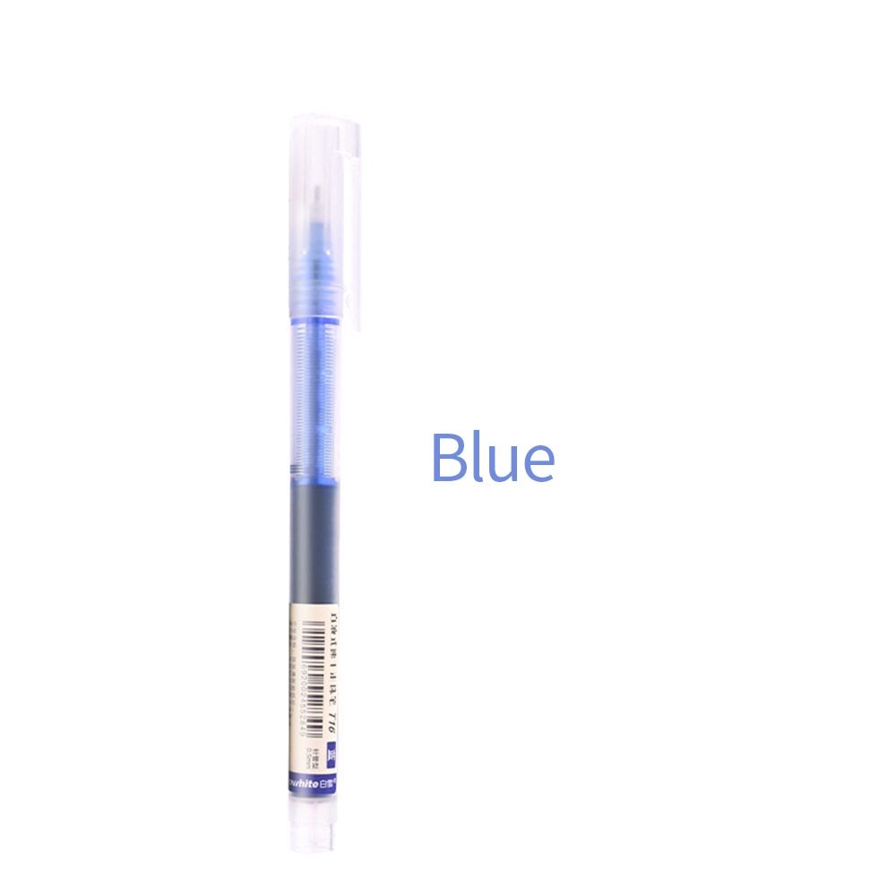 1 Pc Simple Style Straight Liquid Rollerball Pen 0.5mm Gel Pen Fluent 7 Color Writing Pilot High-grade Office Writing Stationery: Blue