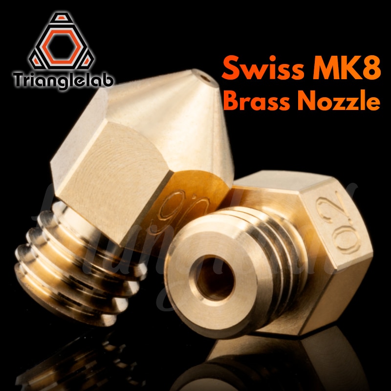 Trianglelab Zwitserse MK8 Messing Nozzle M6 Draad 1.75Mm Filament Voor 3D Printers Hotend J-Head Cr10 Warmte Blok ender3 Hotend